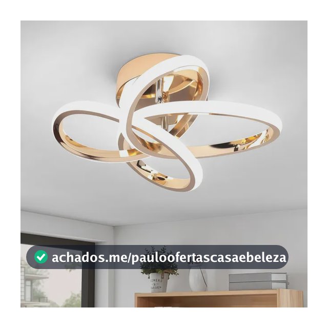 Luminária De Teto Em Forma De Trevo, Dourada/prateada 110v - 220v Dourado