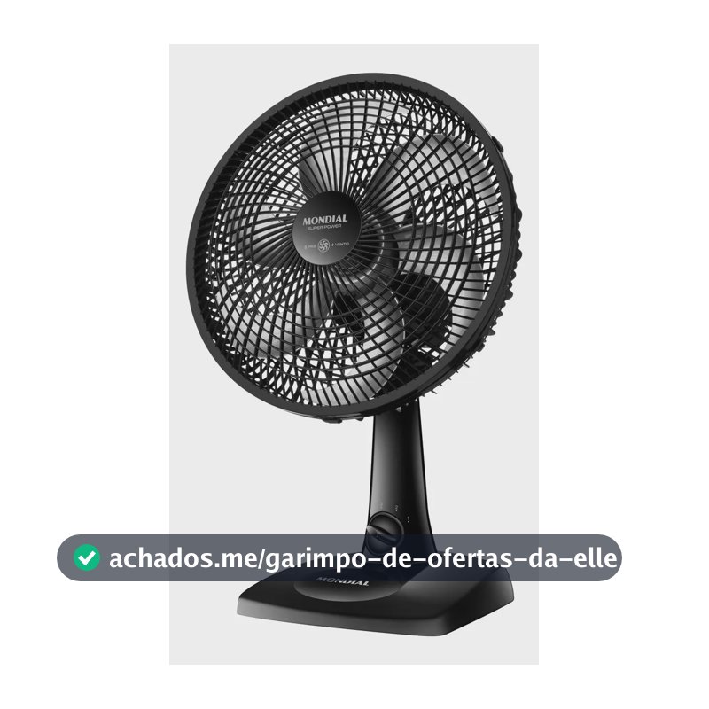 Ventilador de Mesa 30cm Super Power Mondial 60W VSP-30-B