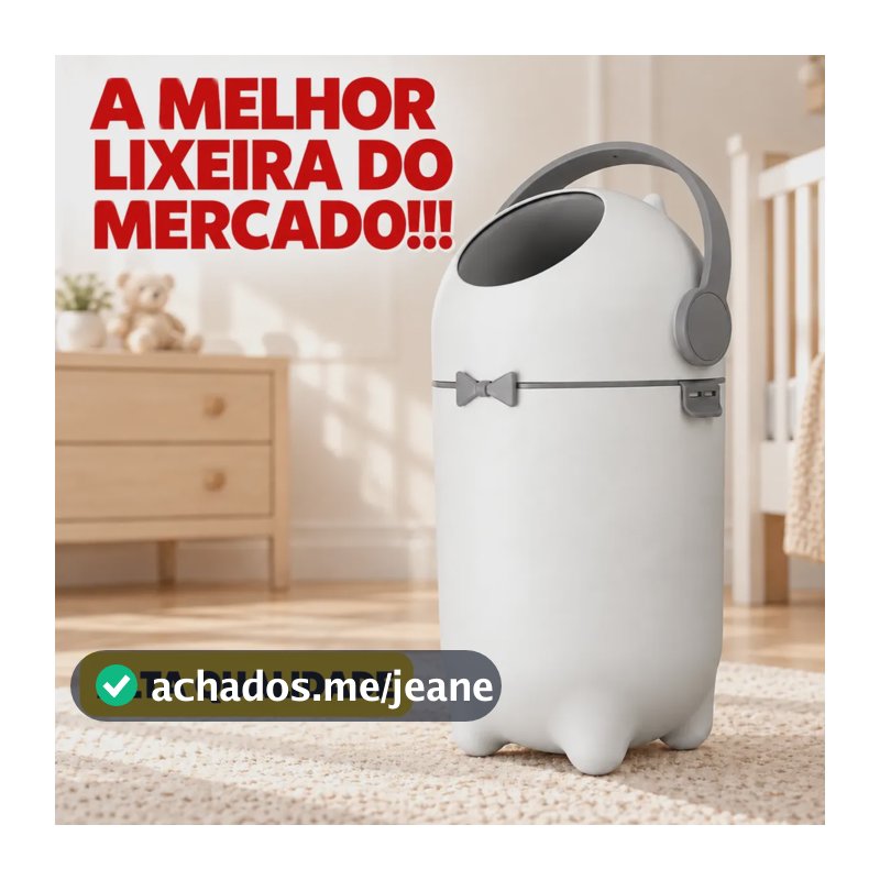 Lixeira Antiodor Fraldas Bebe Lixo Magico Anti Odor Branco