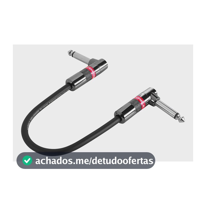 Cabo P10 L P10 L 20cm Guitarra Monster Cable Áudio Fio Resistente