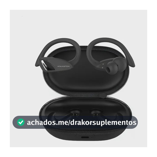 Fone De Ouvido Sem Fio Bluetooth Esportivo Gancho De Orelha Preto