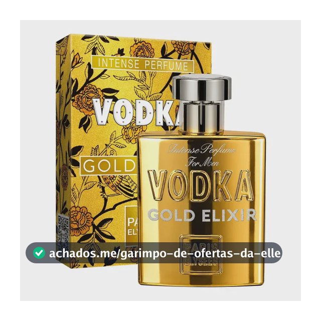 Perfume Vodka Gold Elixir Paris Elysees Masculino 100ml