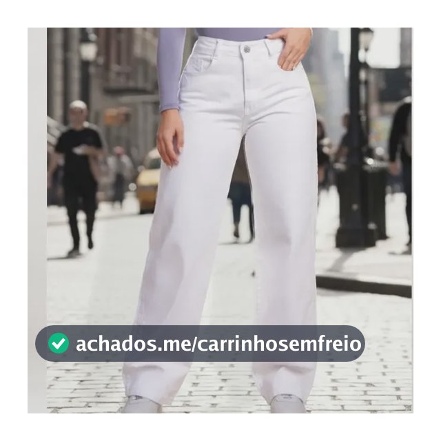 Calça Wide Leg Feminina Melhor Jeans Do Brasil Com Bolsos