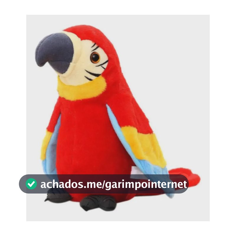 Papagaio Falante Arara Brinquedo Que Fala Repete Musical Vermelho