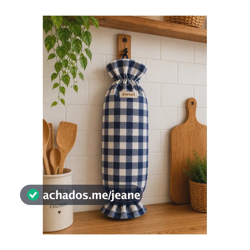 Puxa Saco Clássico Azul Marinho. Azul Xadrez Azul Marinho