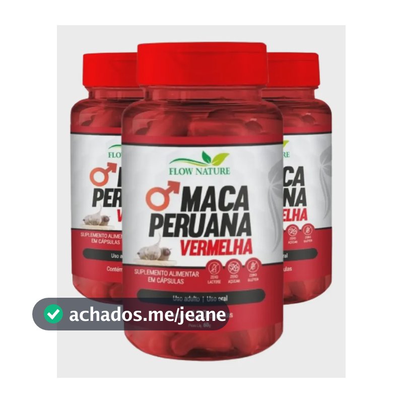 Maca Peruana Vermelha Premium 1500mg 360 Cápsulas Vitalidade Sem Sabor
