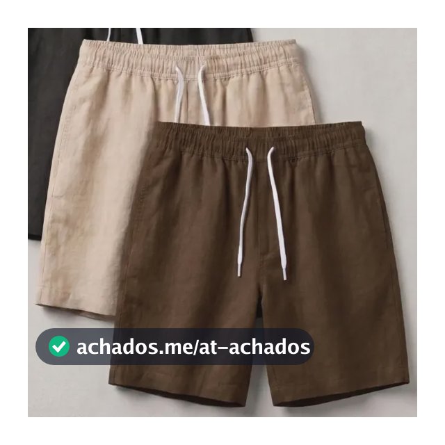 Kit 3 Short Mauricinho Linho Masculino Bermuda Verão Praia