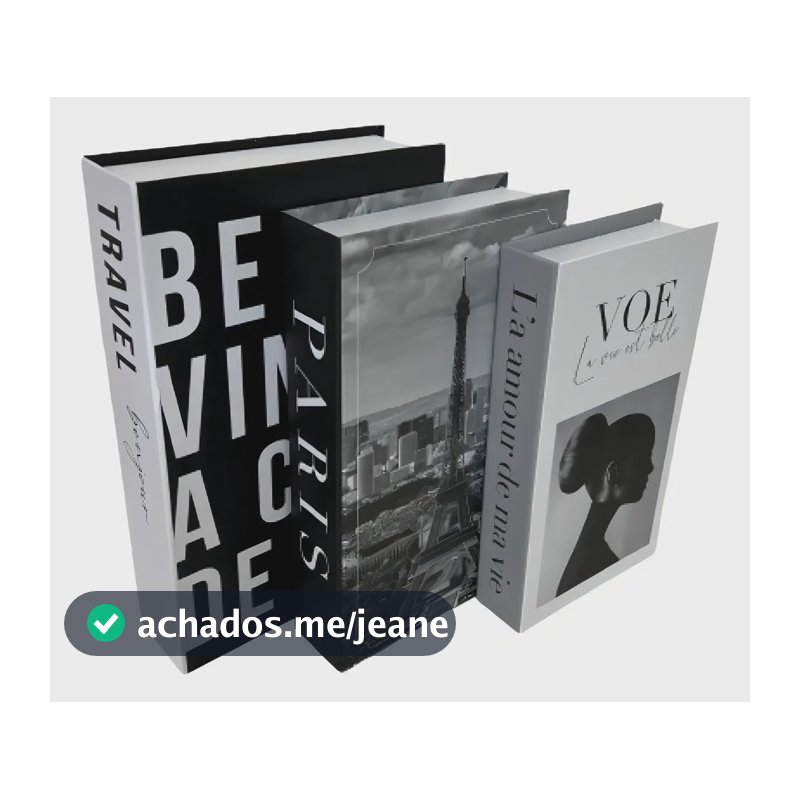 Conjunto De Caixa Livros Decorativo - Paris - Porta Objetos