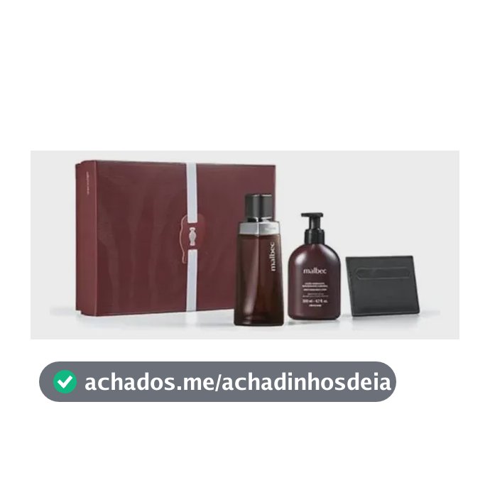 Kit Presente Malbec Tradicional, Carteira , Hidratante (3 itens) O Boticário