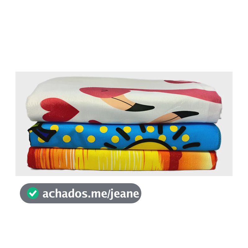 Kit 3 Toalhas Praia Aveludada Microfibra Macia