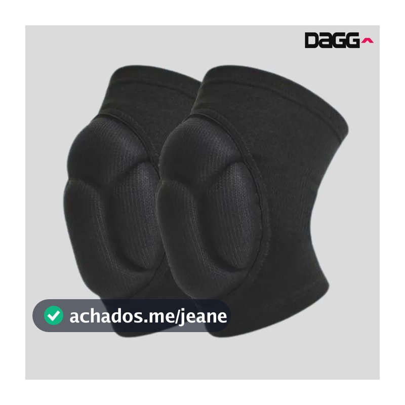 Joelheira para Volei Anti Impacto Elástica Adulto Unissex Dagg preto
