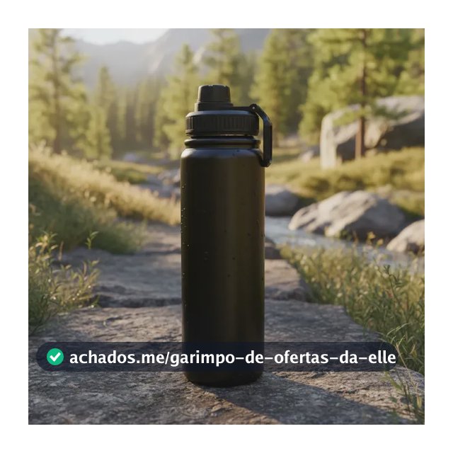 Garrafa Térmica Agua Inox Parede Dupla Quente Frio Com Tampa Preto