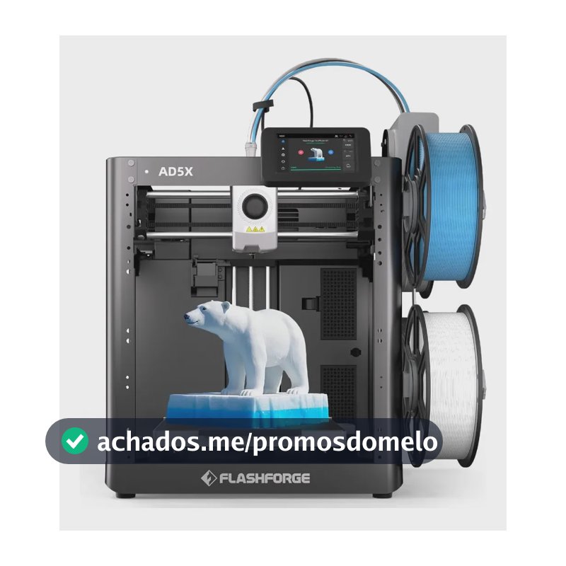 Impressora 3D Flashforge AD5x, impressora 3D multicolorida com I. 110v