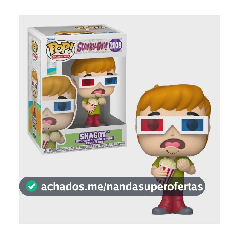 Boneco Funko Pop! Scooby Doo - Salsicha Com Óculos 3d candide