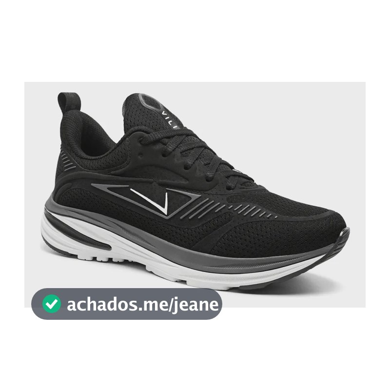 Tênis Feminino Olimp Vili Fusion Academia Caminhada Treino Preto 37 Br