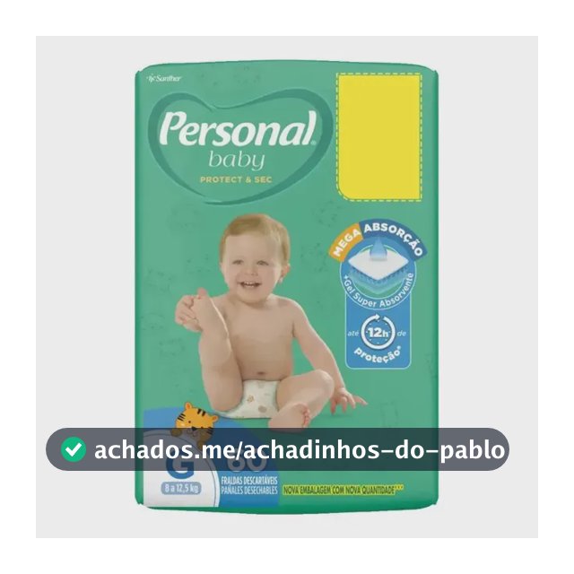Fraldas Descartáveis Soft & Protect Pacote Hiper Tamanho G Personal