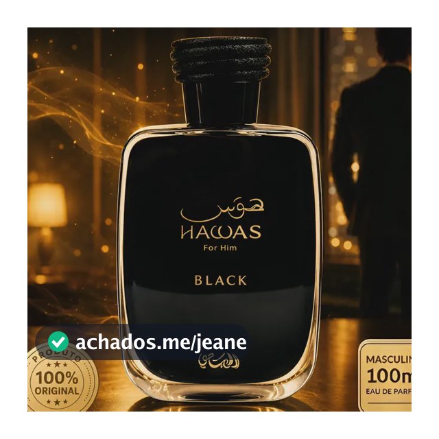 Perfume Eau De Parfum Rasasi Hawas Black Masculino 100ml