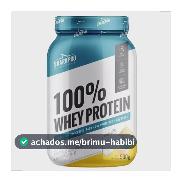 Whey Protein 100% 900g Sabor Leitinho Shark Pro