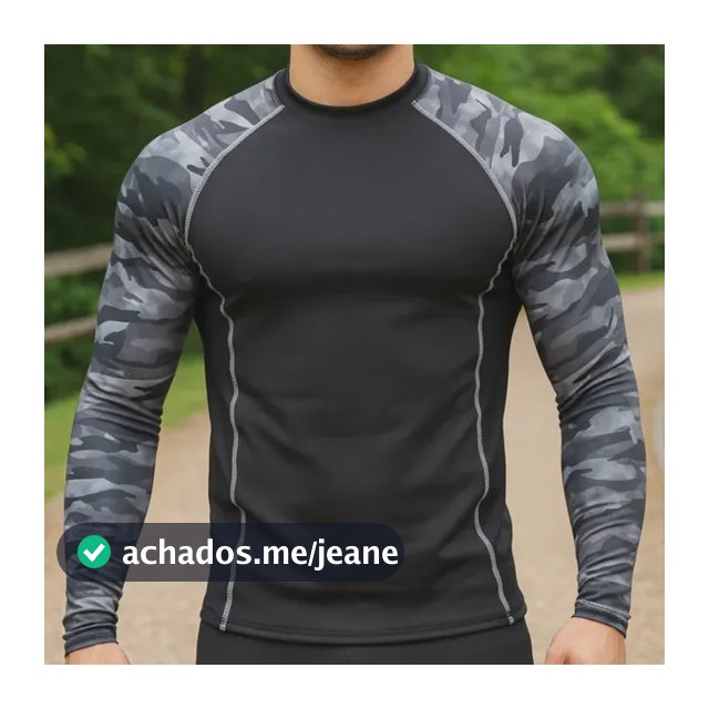 Camiseta Masculina Rash Guard Predator Fight Proteção Solar