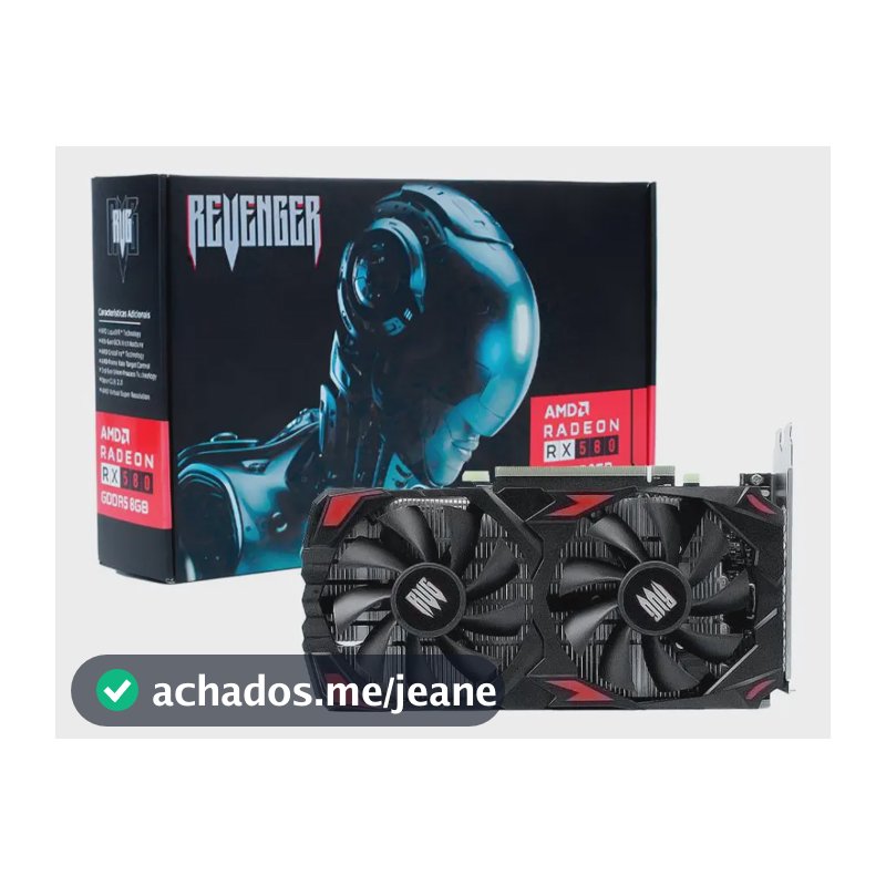 Placa de Vídeo Revenger Radeon RX 580 8GB GDDR5 2304 Núcleos C4K PCIe 3.0 AMD