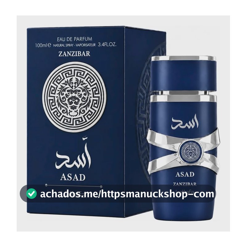 Perfume Asad Zanzibar Lattafa 100ml Edp Alta Fixação
