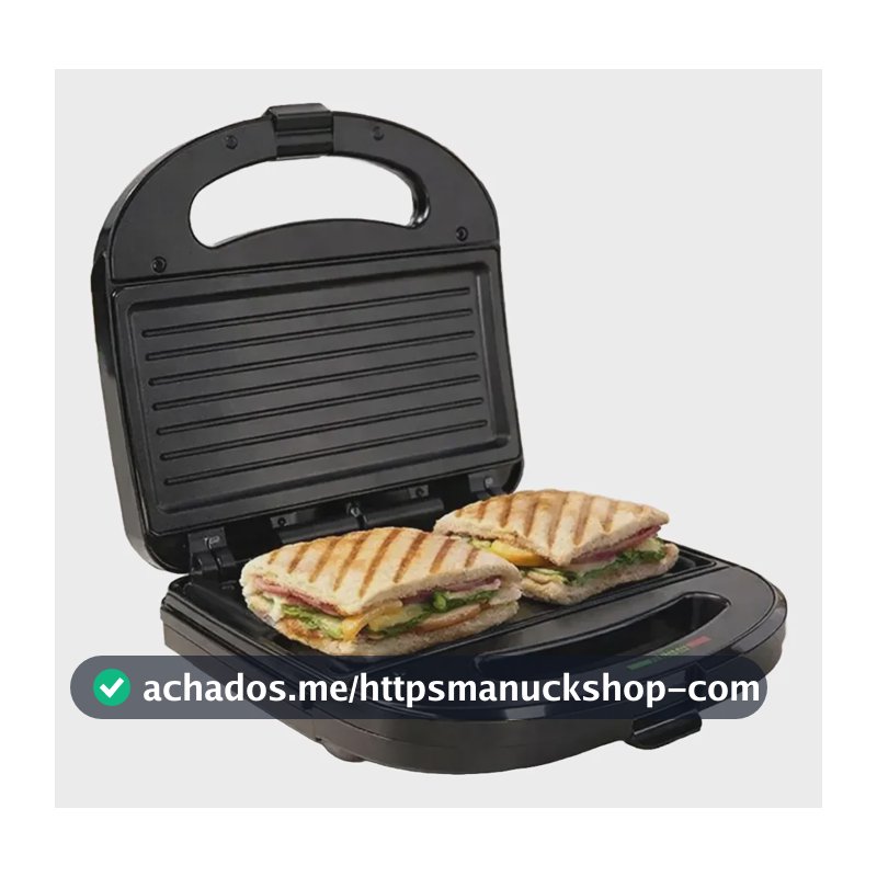 Sanduicheira Gril Elétrica 2 Em 1 750w 220/127v Antiaderente Preto 127v