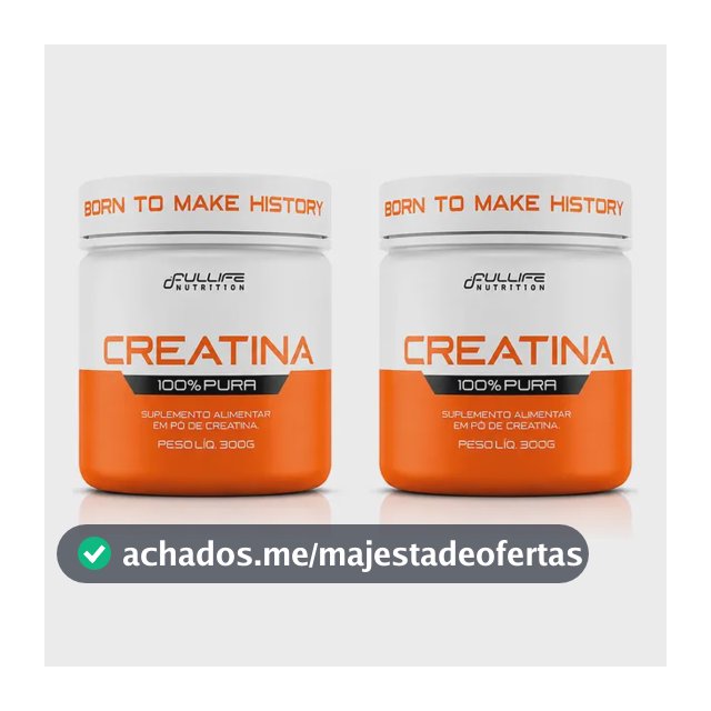 Kit 2x Creatina 100% Pura 300g Monohidratada Fullife Sem Sabor