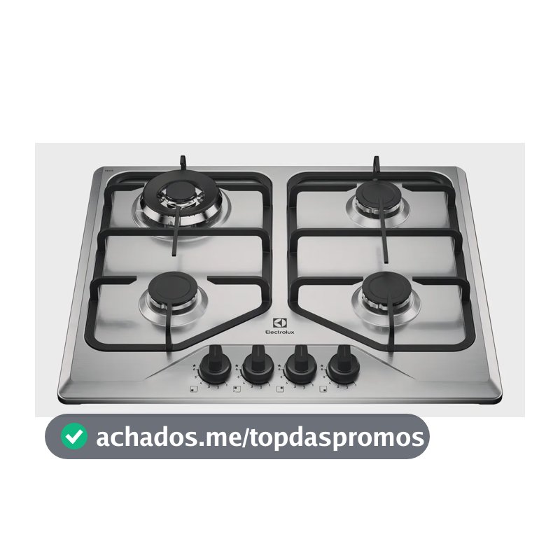 Cooktop 4 bocas a gás Electrolux inox experience multi chama e grade ferro fundido KE4XC bivolt