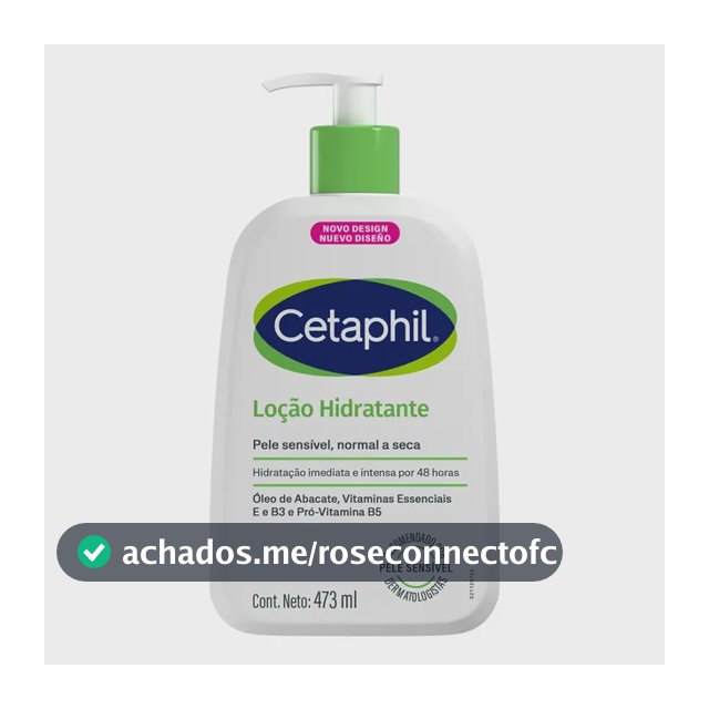 Cetaphil Loção Hidratante Corporal e Facial para Pele Seca e Sensível 473ml - Hidratação por 48h