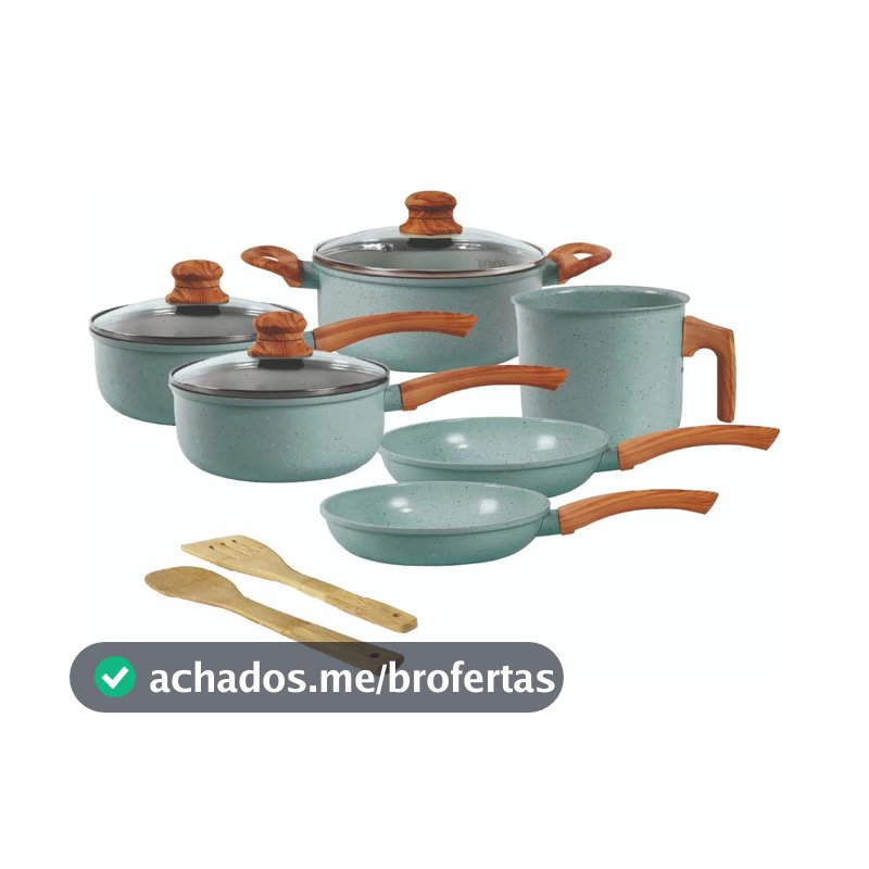 Jogo De Panelas Cerâmico Triplo Indução Tuut Ecoglid 8 Peças Cor Marble