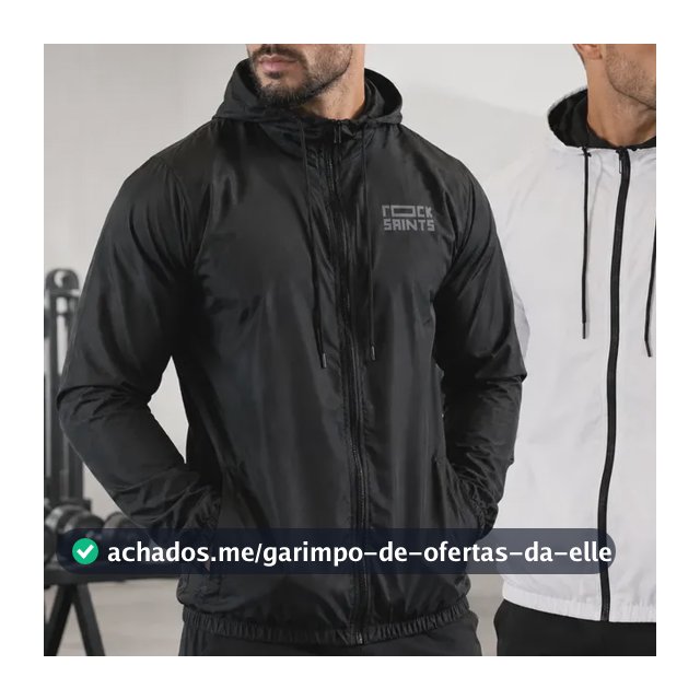 Kit 2 Jaquetas Corta Vento Rock Saints Liso Com Capuz
