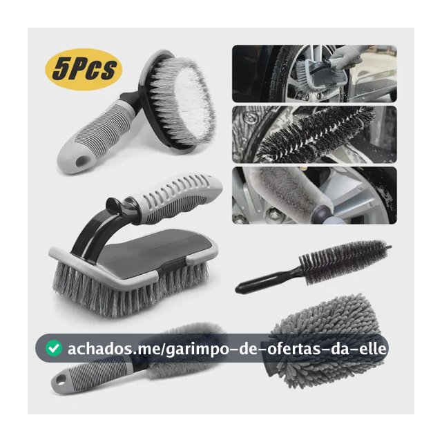 Kit5 Luva De Lavar Carro Escova Limpeza Automotiva Moto Roda