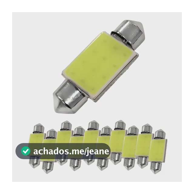 Kit 10 Lampada Torpedo Cob Led Chip 31 36 39 41 Mm Full