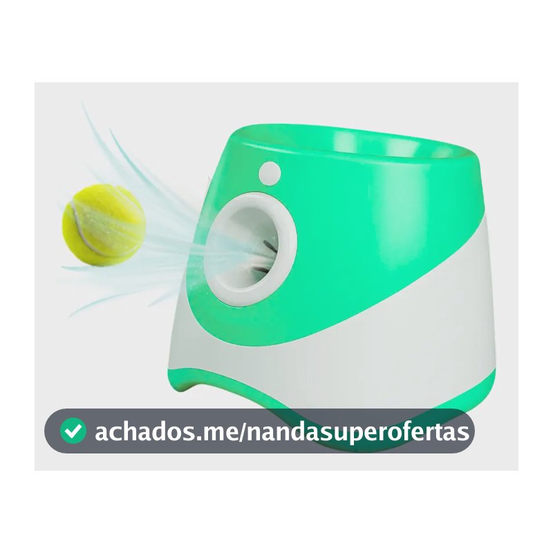 Lancador Automatico De Bolinhas Para Pet Cachorro Interativo Cor Verde