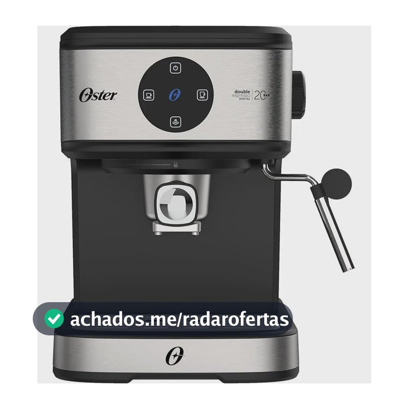 Cafeteira Espresso Double Digital Oster Cor Aço escovado e Preto