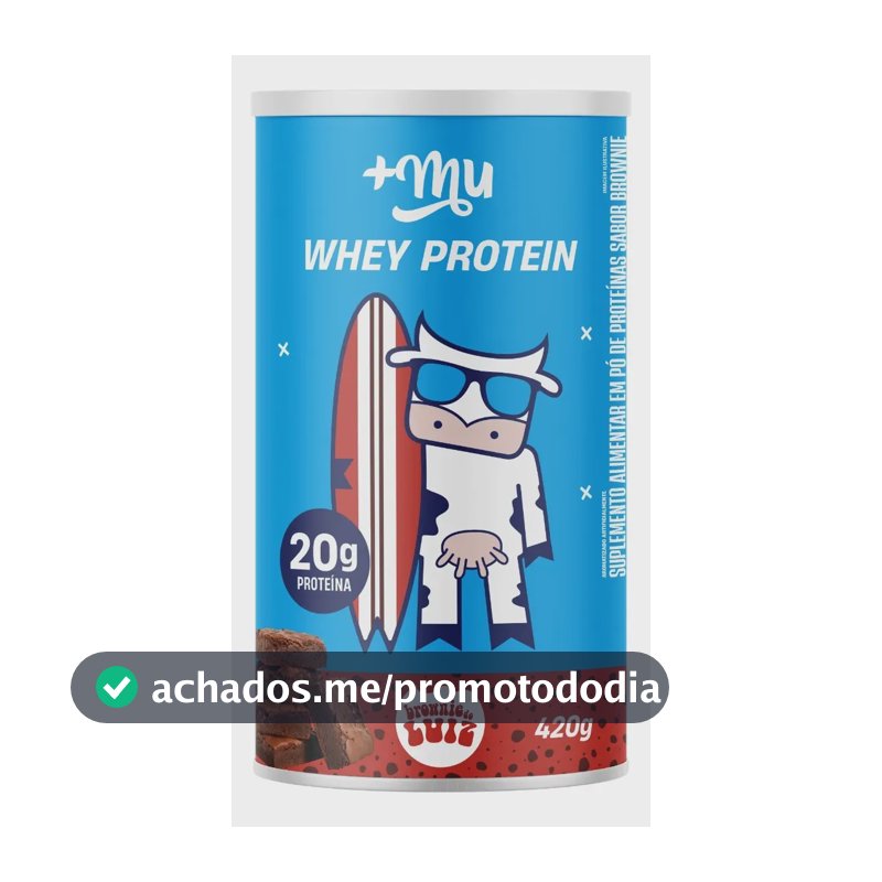 Whey Concentrado +Mu Brownie do Luiz 20g de Proteína - 420g