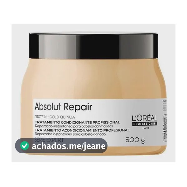 Loreal Absolut Repair Gold Quinoa - Máscara 500gr