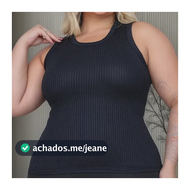 Regata Plus Size Blusa Canelada Premium Curve Varias Cores