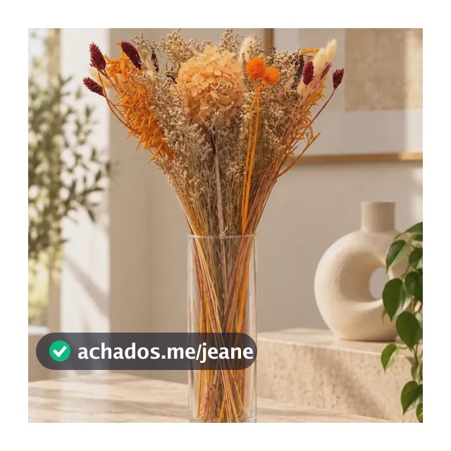 Buquê de Hortênsia e Craspédia Naturais Desidratadas para Decoração Rústica
