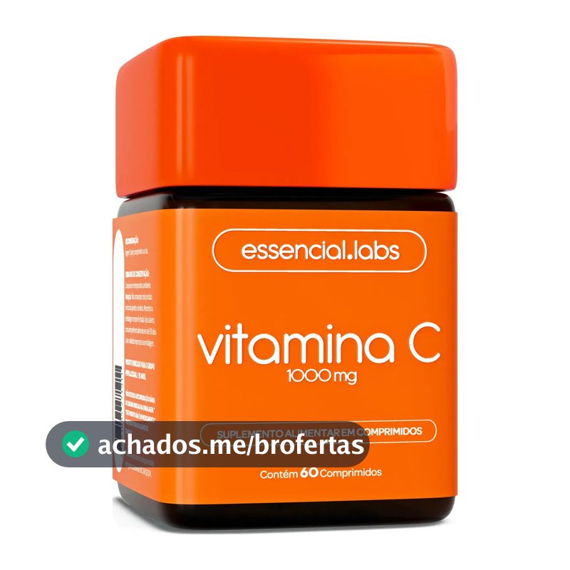 VITAMINA C com 1000mg - Fórmula com Alta Absorção e Concentação - 60 Doses