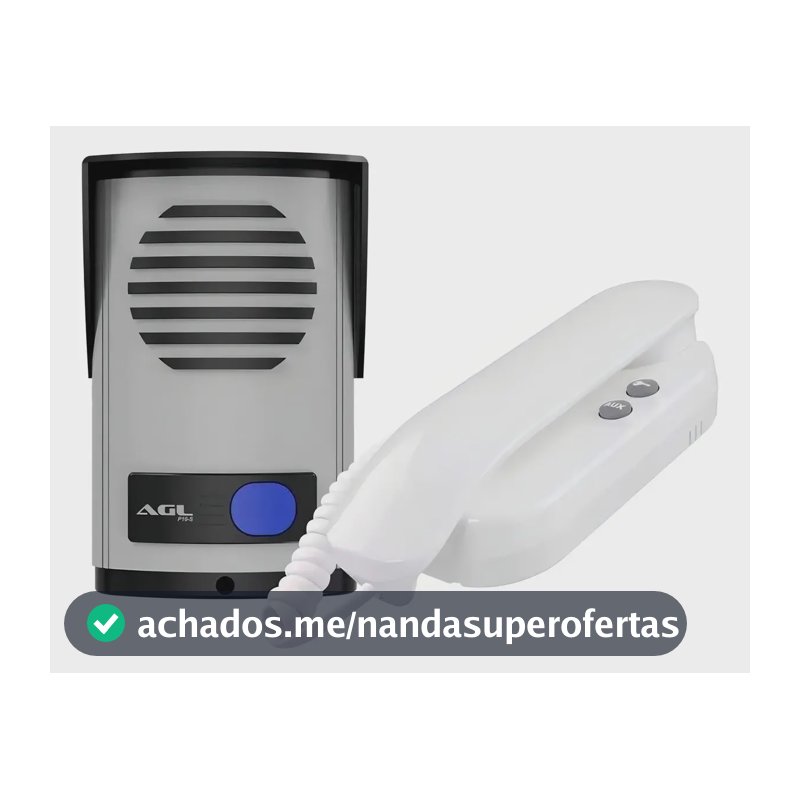 Porteiro Eletrônico Interfone Agl P10s Branco Bivolt Cor Cinza