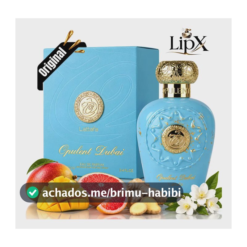 Perfume Arabe Opulent Dubai Eau De Parfum 100 ML Original Com Nf