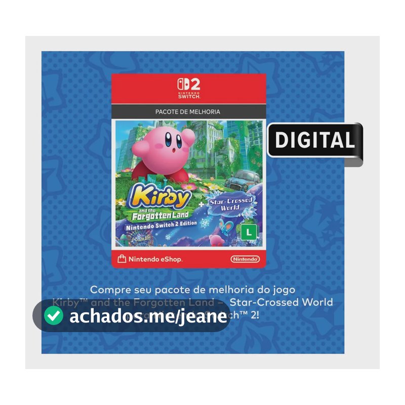 Kirby and the Forgotten Land Star-Crossed World Upgrade Pack Nintendo Switch 2 (Digital)