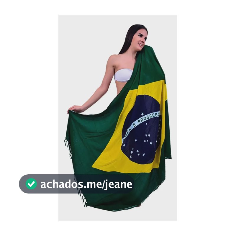 Canga De Praia Bandeira Do Brasil Oficial Copa Do Mundo Verde 110x80