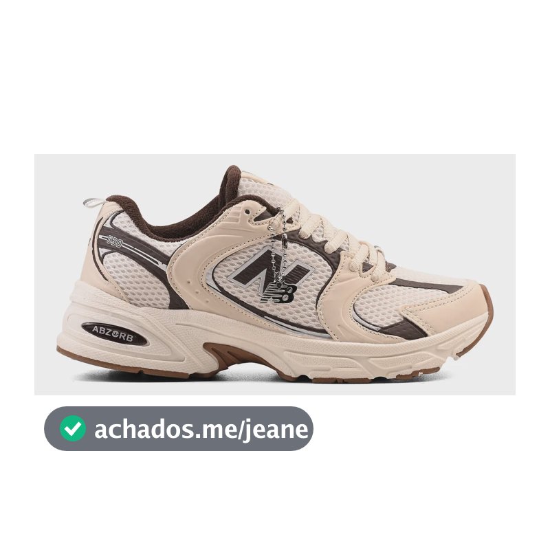 Tênis Feminino New Balance 530 Caminhada Macio Leve Oferta Off Brown 38,0 Br