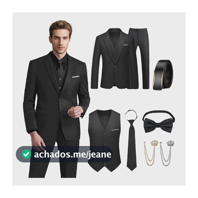 Kit Terno Masculino 8 Peças,paletó,colete,calça+acessórios