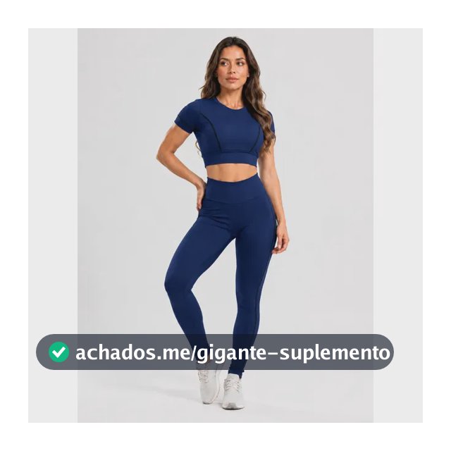 Conjunto Fitness Legging E Cropped Feminino Roupa Ginástica
