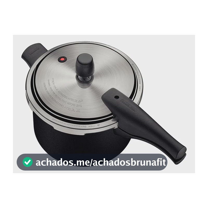 Panela De Pressão Antiaderente Tramontina Vancouver 4,5l Cor Preta