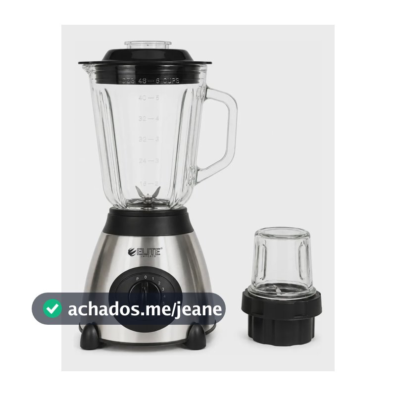 Liquidificador Elite 6 Velocidades com Copo de Vidro de 1.7 L e Função Pulsar