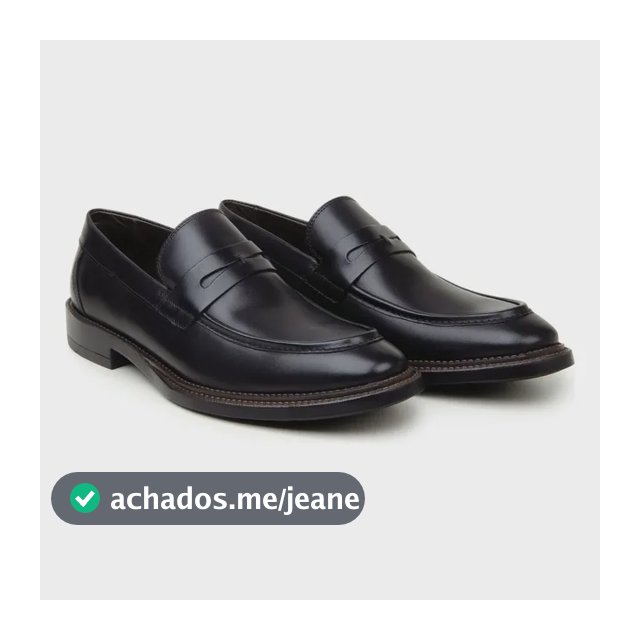 Sapato Masculino Loafer Verona Couro Preto
